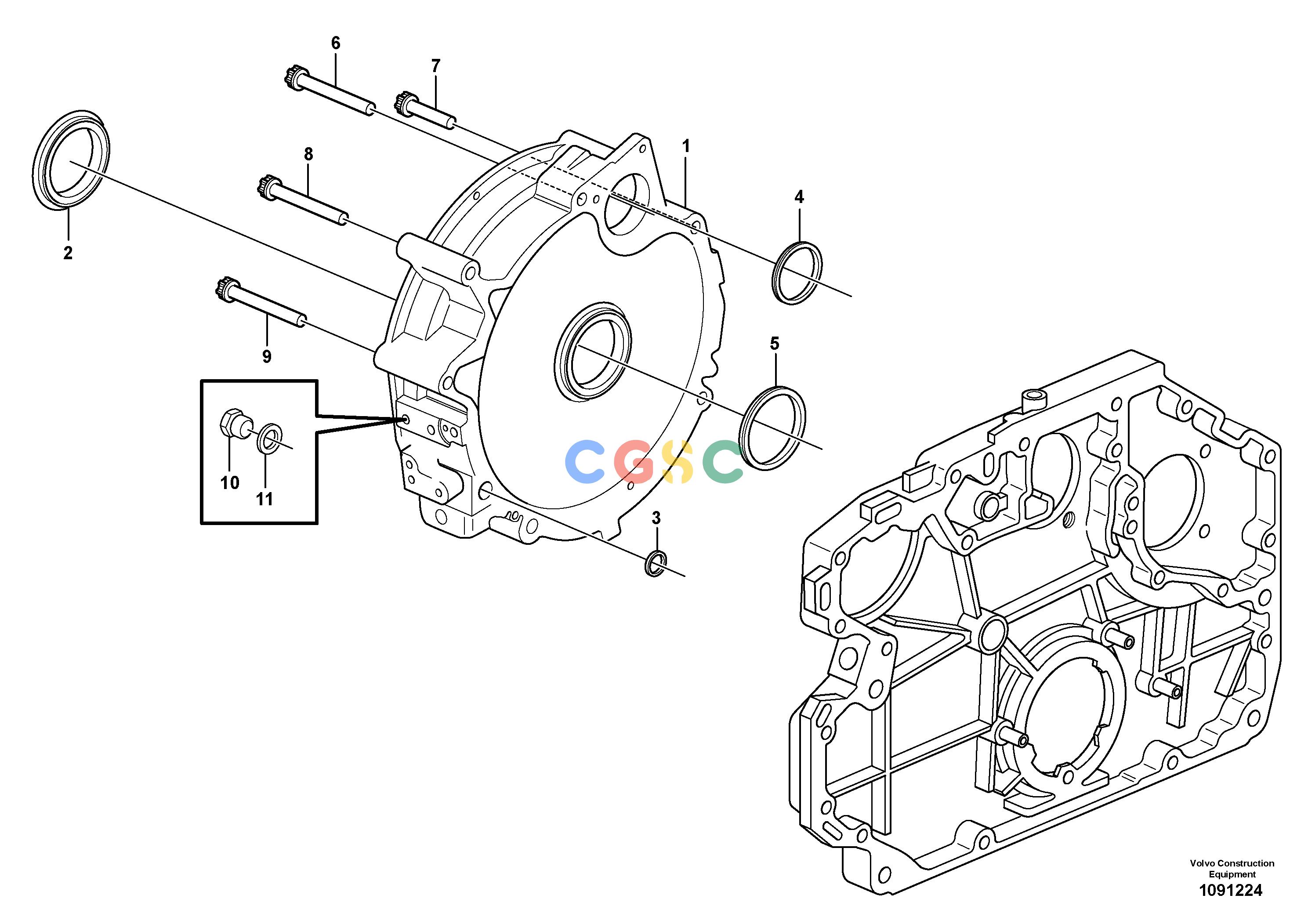 沃尔沃零件查询L60E Flywheel housingNone NoneNoneNoneAutodata Volvo online