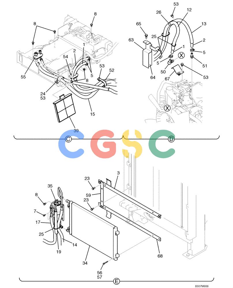 纽荷兰零件查询(E135B) - CRAWLER EXCAVATOR TIER 3 - ASN YH05-07001 (N8TA13006) (1/08-) (02-59[02]) - CONDITIONER ASSEMBLY, AIR (YY20M00017F1), PAGE 2 OF 3 New Holland Constructuion