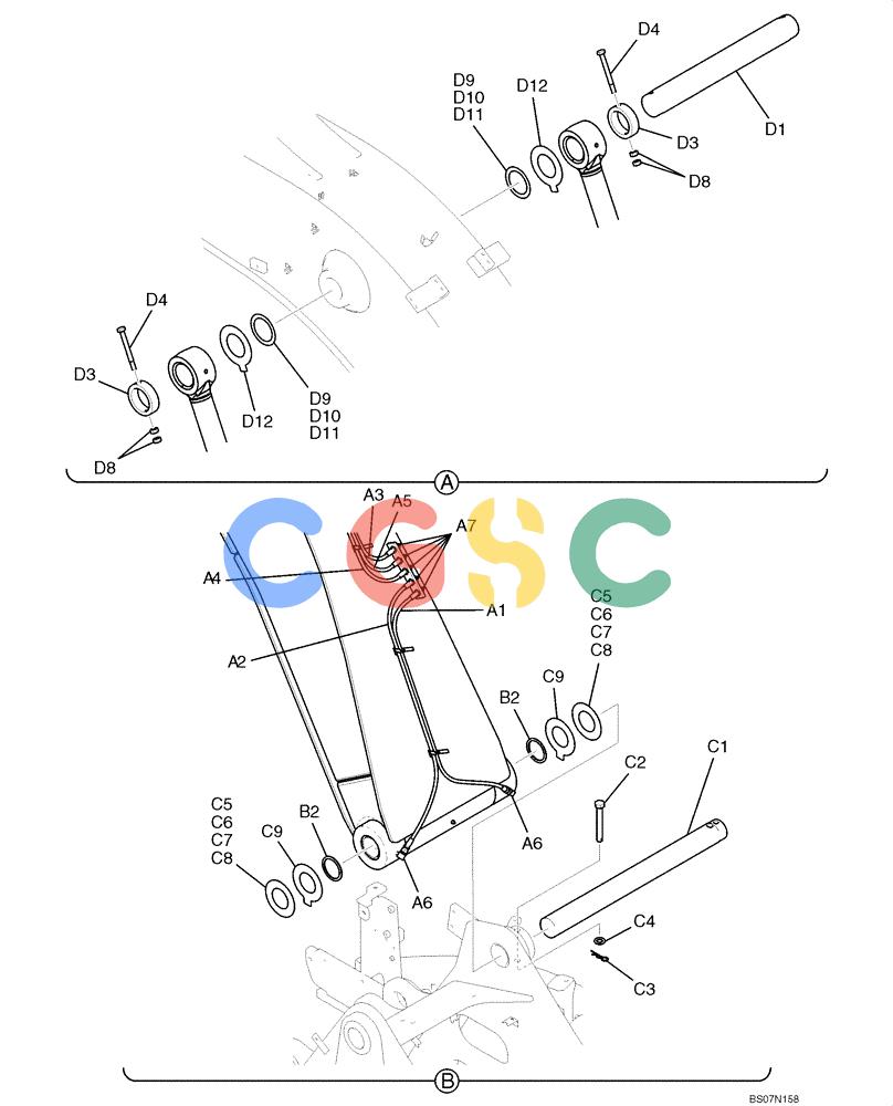 纽荷兰零件查询(E135B) - CRAWLER EXCAVATOR TIER 3 - ASN YH05-07001 (N8TA13006) (1/08-) (04-01[02]) - BOOM GROUP, 4.68M (15FT-4IN), PAGE 2 OF 2 New Holland Constructuion