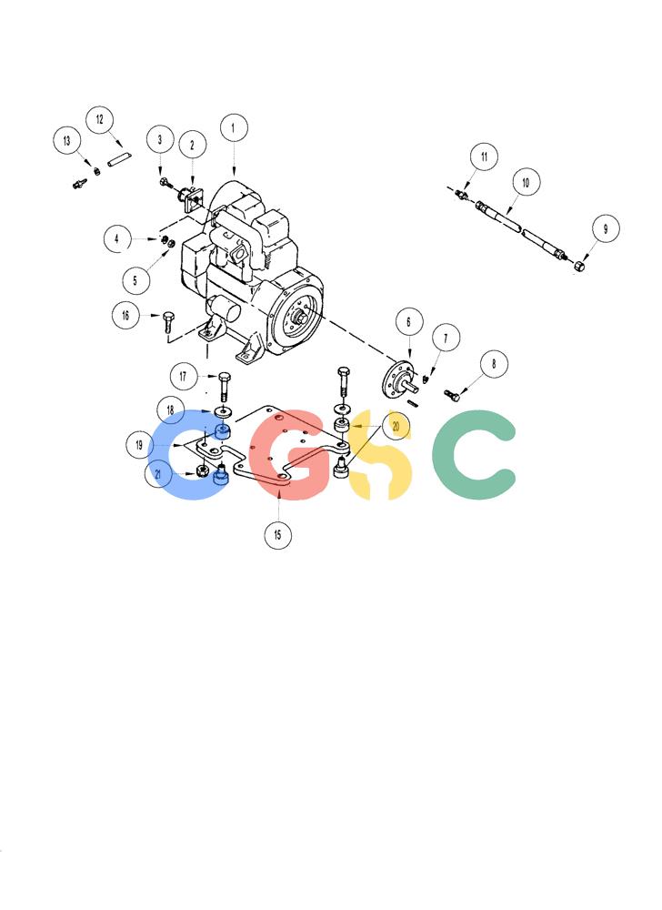 凯斯零件查询(1124) - CONCORD AIR SYSTEM (5/99-12/00) (E09) - ENGINE MOUNTING Case Agriculture