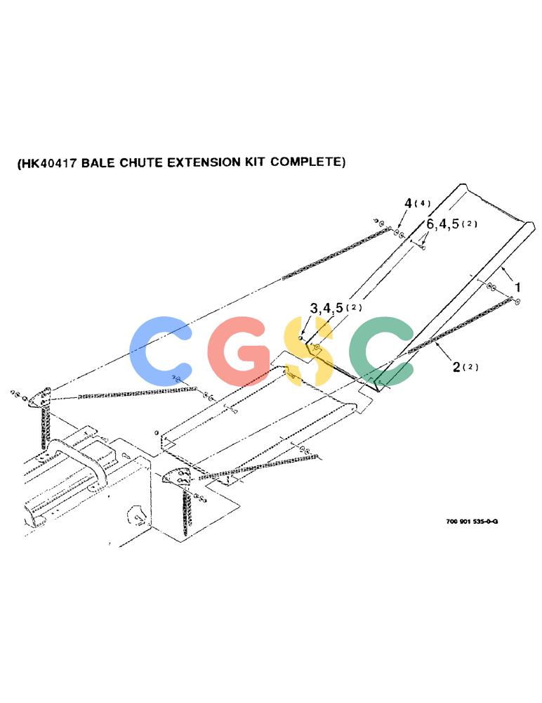 凯斯零件查询(8530) - CASE IH RECTANGULAR BALER (1/88-12/99) (9-22) - BALE CHUTE EXTENSION KIT, (HK40417 BALE CHUTE EXTENSION KIT COMPLETE) Case Agriculture