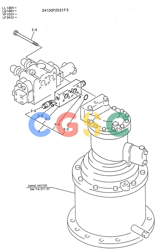 神钢零件查询(K905LC) - MARK II EXCAVATOR BTW YP1001 - YP1281 (1/87-12/03) (08-002) - INSTAL, VALVE Kobelco