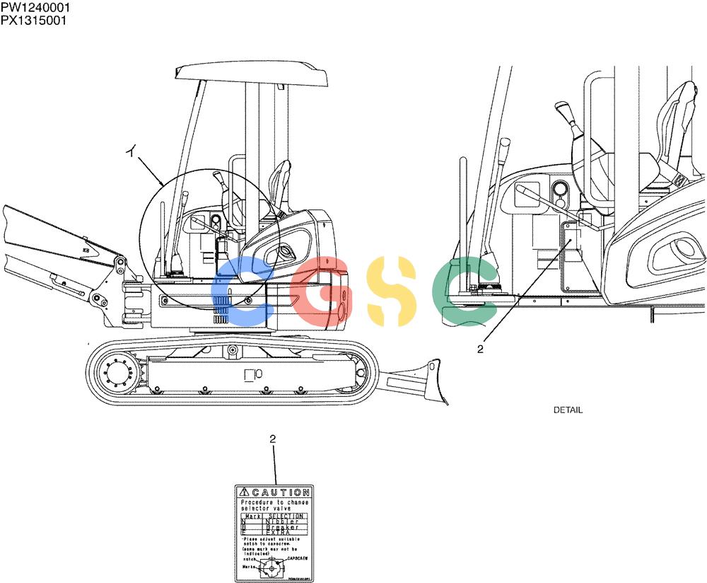 纽荷兰零件查询(E35SR) - COMPACT CRAWLER EXCAVATOR ASN PX13-15001 (N6TN61732) (NA) (1/06-) (06-013) - NAME PLATE INSTAL, P/N PW22T00087F2 New Holland Constructuion