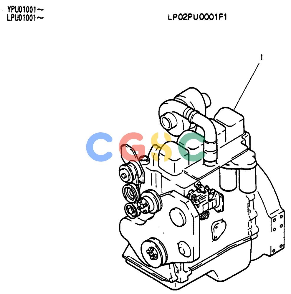 神钢零件查询(SK130LC) - EXCAVATOR BTW YPU1001 - YPU2000 (1/98-12/98) (05-003) - ENGINE ASSY Kobelco