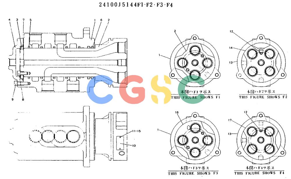 神钢零件查询(MD240BLC) - EXCAVATOR ASN LL1488 (1/80-12/06) (11-027) - JOINT ASSY, SWIVEL Kobelco