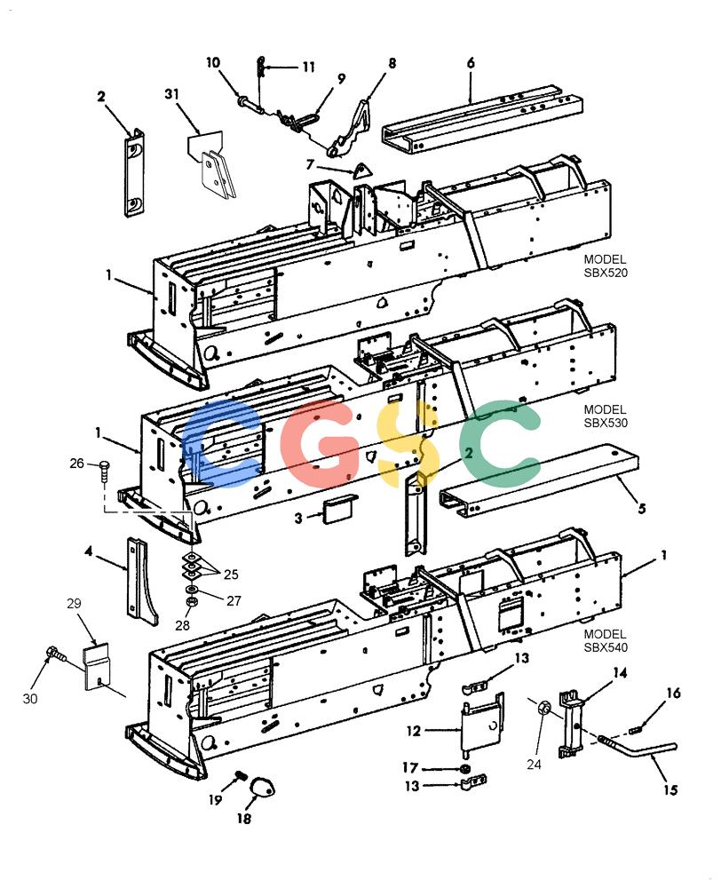 凯斯零件查询(SBX540) - CASE IH SQUARE BALER (12/01-8/08) (005) - MAIN FRAME Case Agriculture