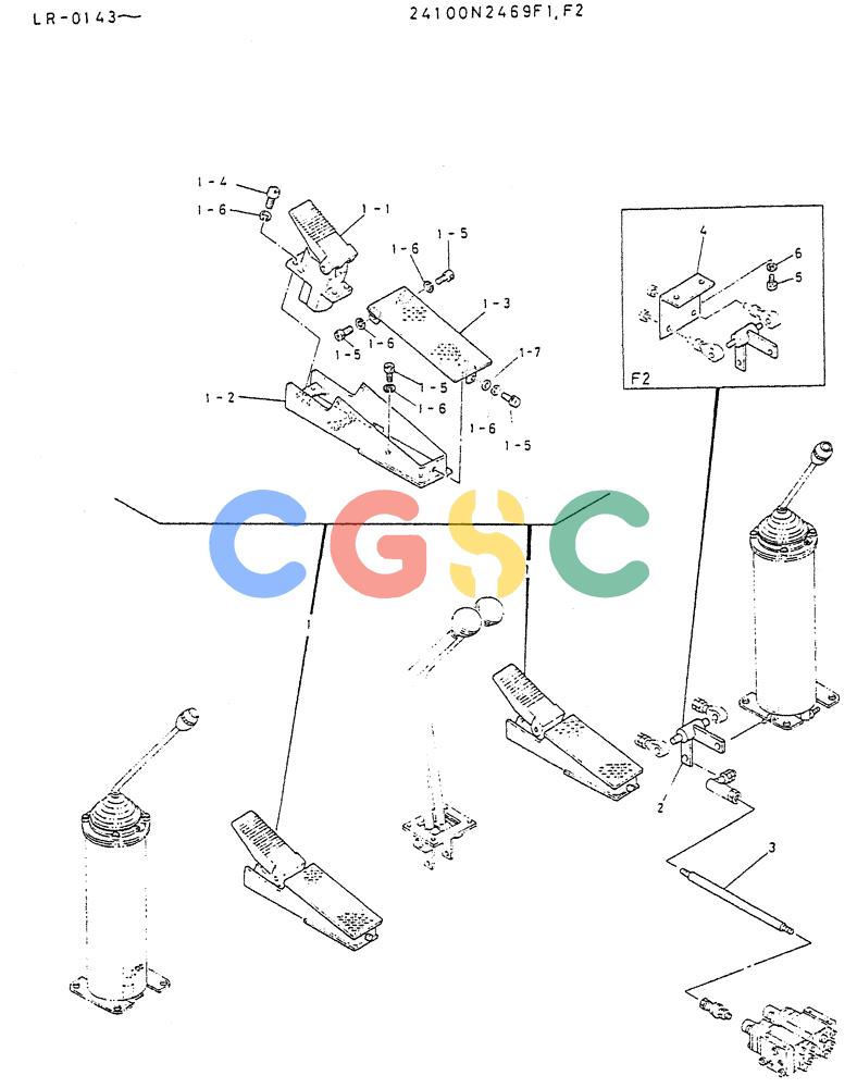 神钢零件查询(K914) - EXCAVATOR ASN LR-0143 (1/79-12/03) (03-010) - CONTROL ASSY (FOR LOADING ATT) Kobelco