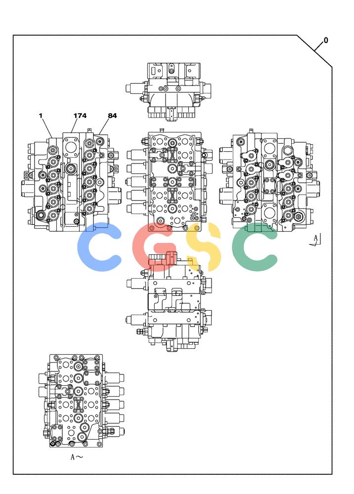 纽荷兰零件查询(E805) - CRAWLER EXCAVATOR TIER 3 (7/06-) (08-201-00[01]) - CONTROL VALVE New Holland Constructuion