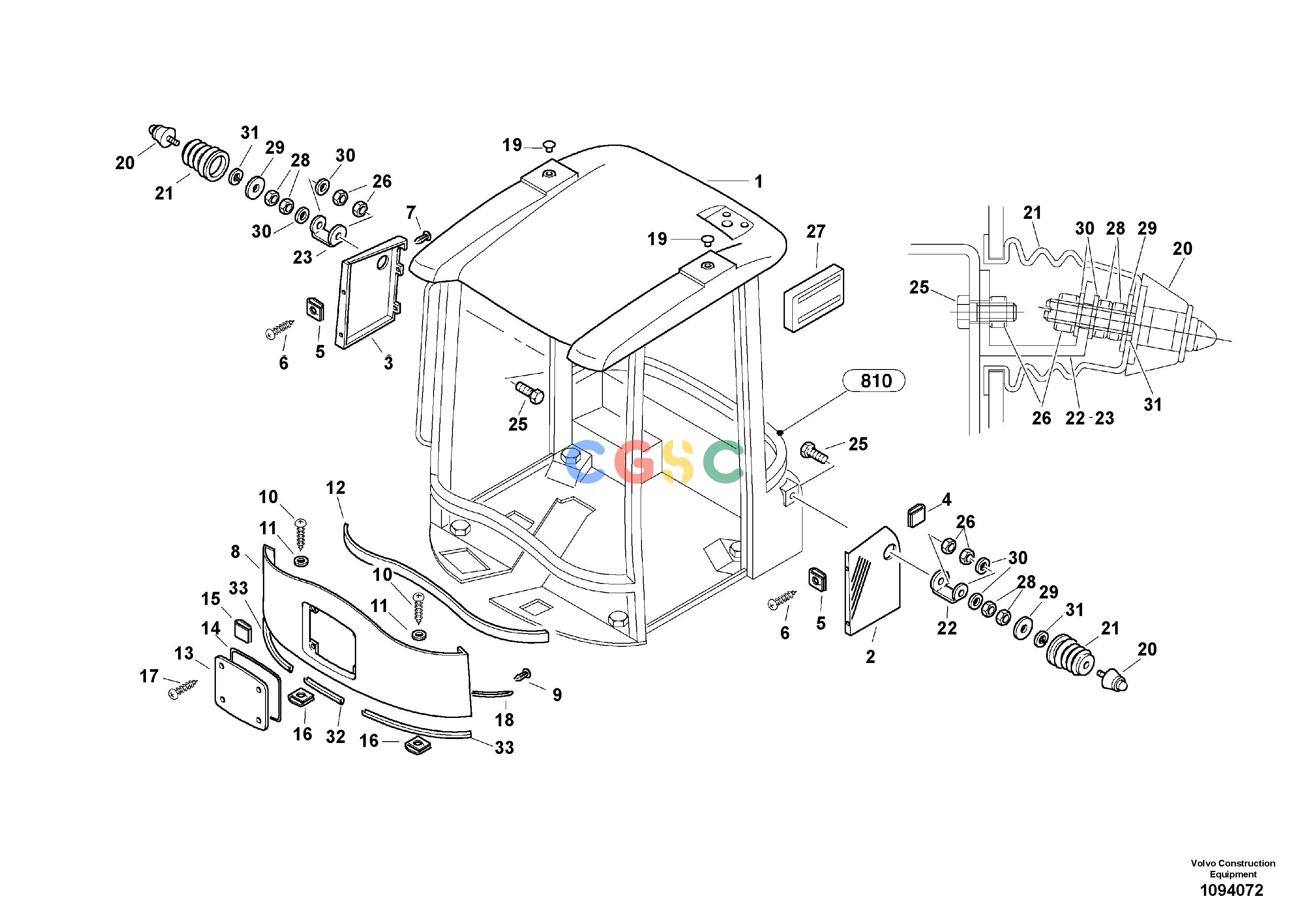 沃尔沃零件查询L32 Driver's cabinTYPE 184 SER NO - 22001840001-NoneNoneNoneNoneAutodata Volvo online