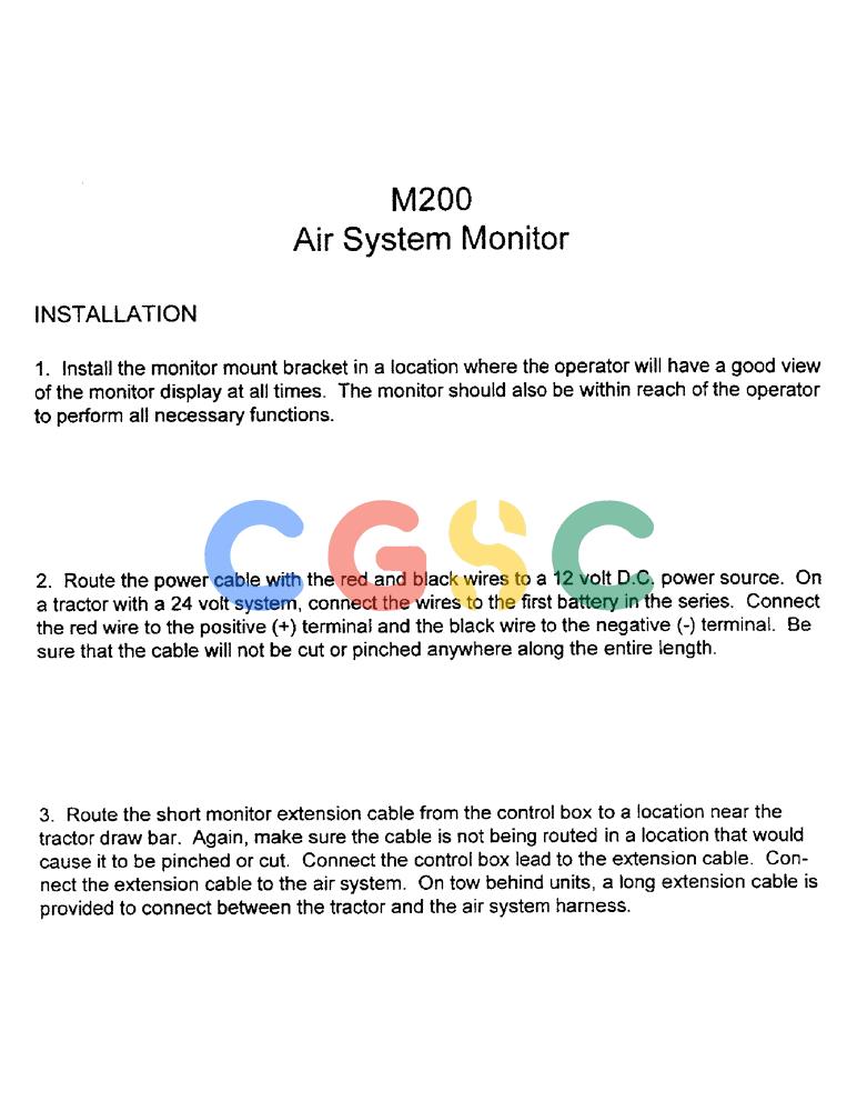 凯斯零件查询(2400) - CONCORD AIR SYSTEM (1/96-12/99) (C02) - M200 AIR SYSTEM MONITOR Case Agriculture
