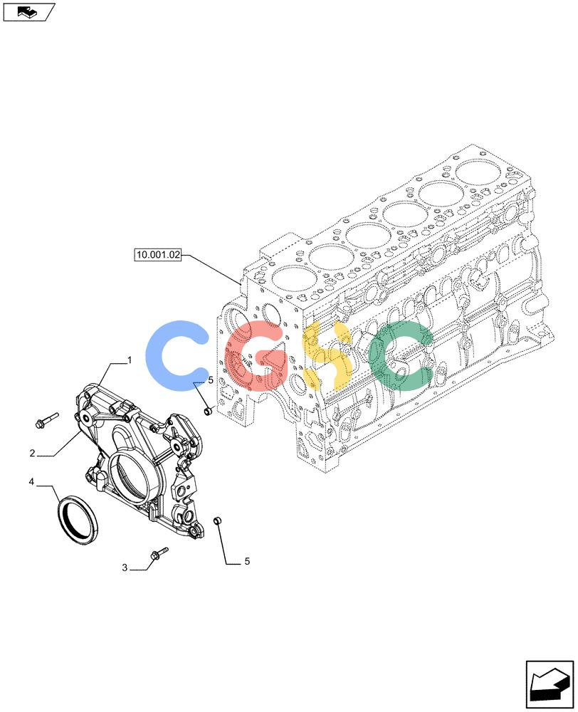 神钢零件查询(F4HFE613T A004) - ENGINE 504384900 - 84232924 (3/11-) (10.102.02) - CRANKCASE COVERS (2853369) Kobelco