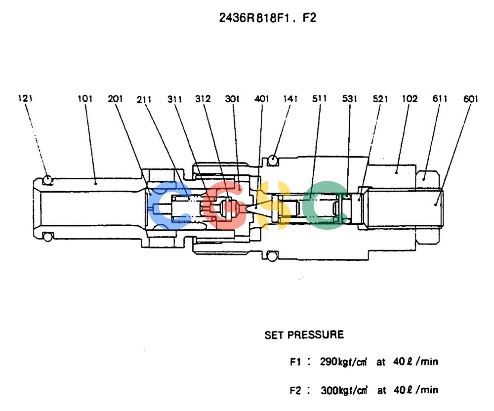 神钢零件查询(MD140C) - EXCAVATOR BTW YPU0301 - YPU0500 (1/80-12/06) (12-006) - VALVE ASSY, MAIN RELIEF Kobelco