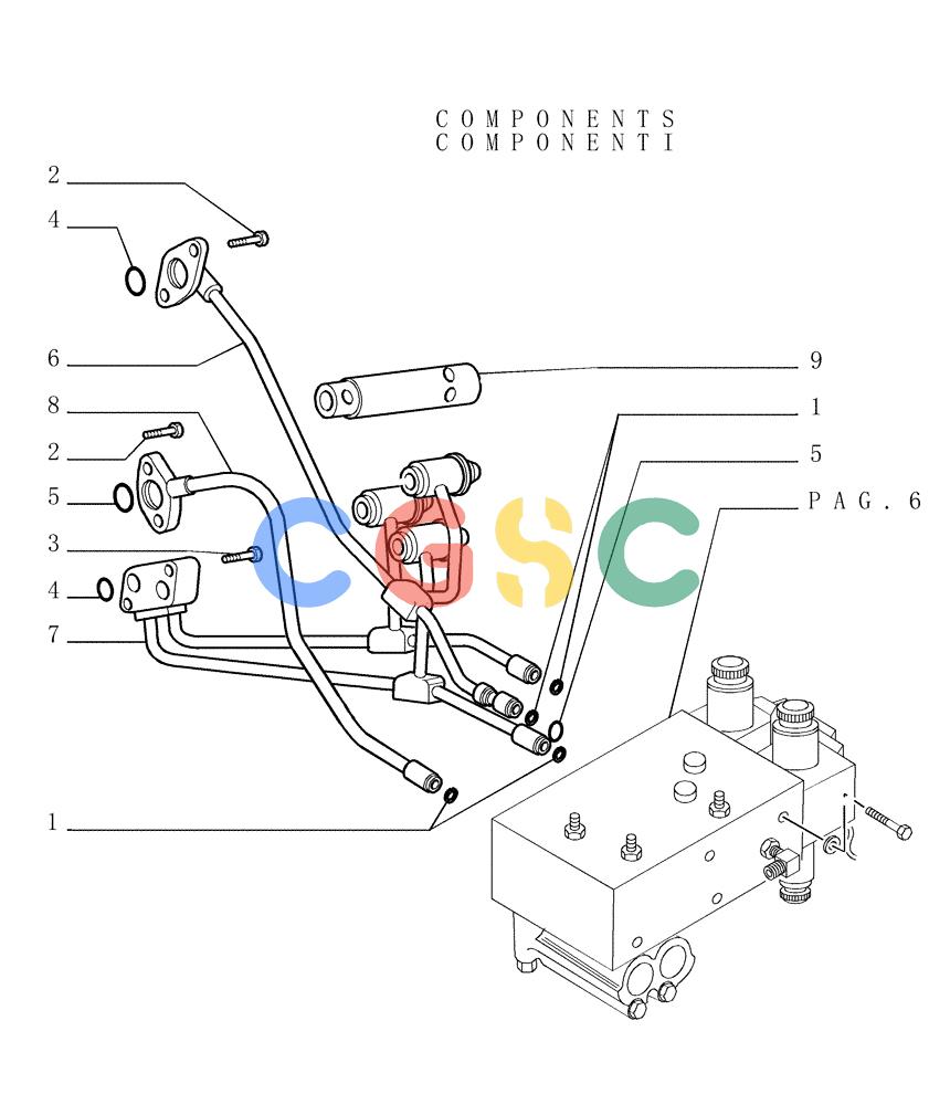 纽荷兰零件查询(DC180PS) - CRAWLER DOZER (11/00-) (1.211[07]) - TRANSMISSION - PIPING New Holland Constructuion