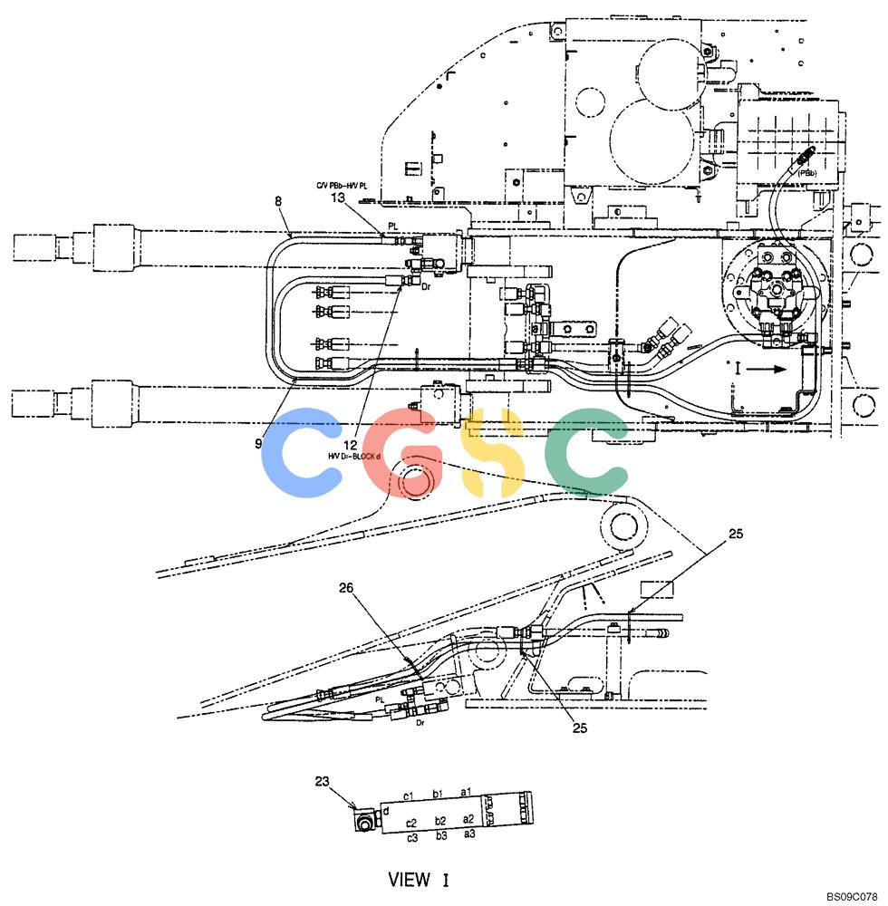 神钢零件查询(BOOM) - ATTACHMENT, (2-PIECE BOOM) SK135SR-1E, SK135SRLC-1E, SK135SRLC-1ES (11/01-12/10) (06-009[02]) - VALVE CONTROL LINES, (2-PIECE BOOM), (YY64H00045F1, YY64H00045F2 & YY64H00045F3), PAGE 2 OF 3 Kobelco