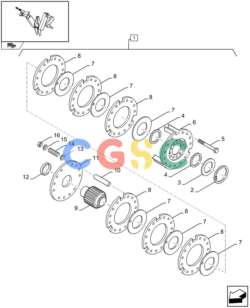 凯斯零件查询(LBX332P) - BIG RECTANGULAR BALER ''PACKER CUTTER'' (3/03-12/08) (13.13[01]) - PACKER CLUTCH Case Agriculture