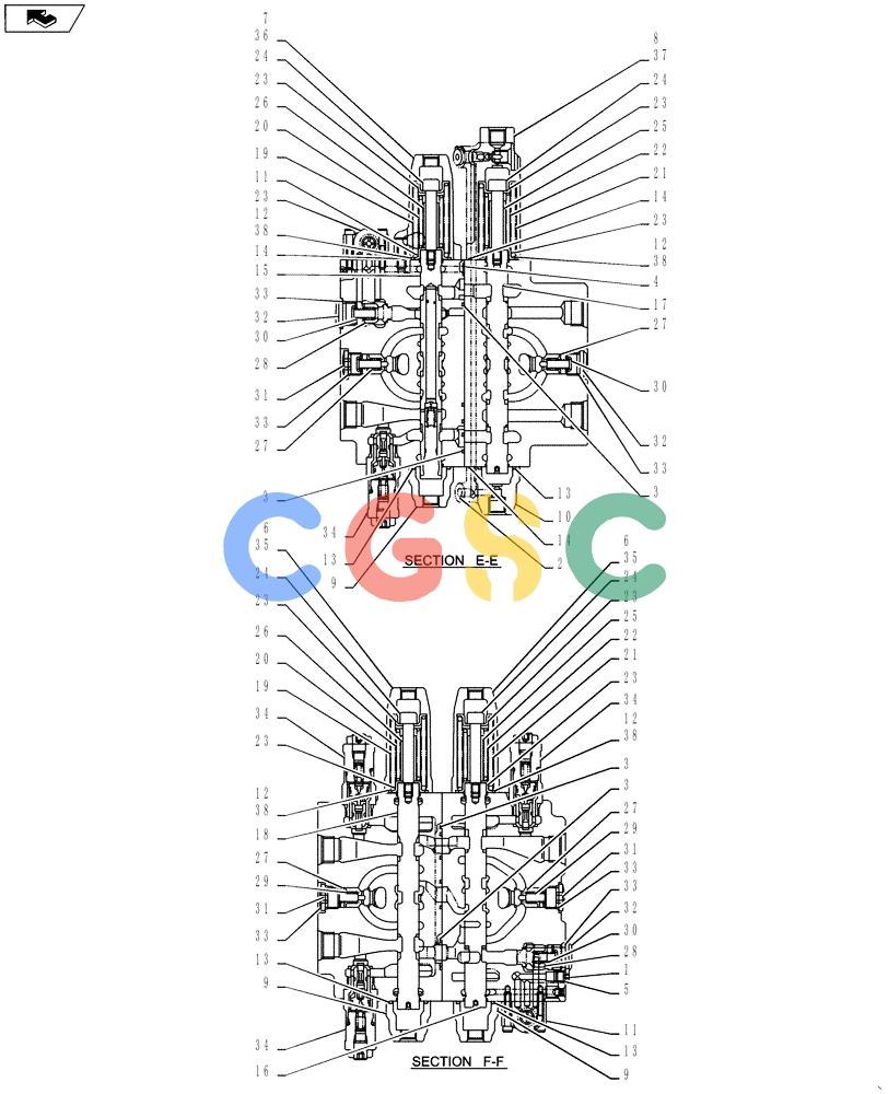 纽荷兰零件查询(E135BSRLC) - CRAWLER EXCAVATOR ASN YH06-08001 (01-017[05]) - VALVE INSTALLATION New Holland Constructuion