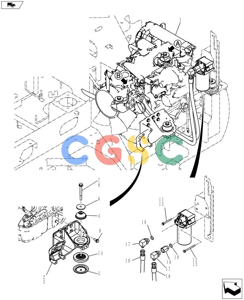 纽荷兰零件查询(E70BSR) - COMPACT CRAWLER EXCAVATOR ASN YT06-18001 (01-005[01]) - ENGINE INSTALLATION New Holland Constructuion