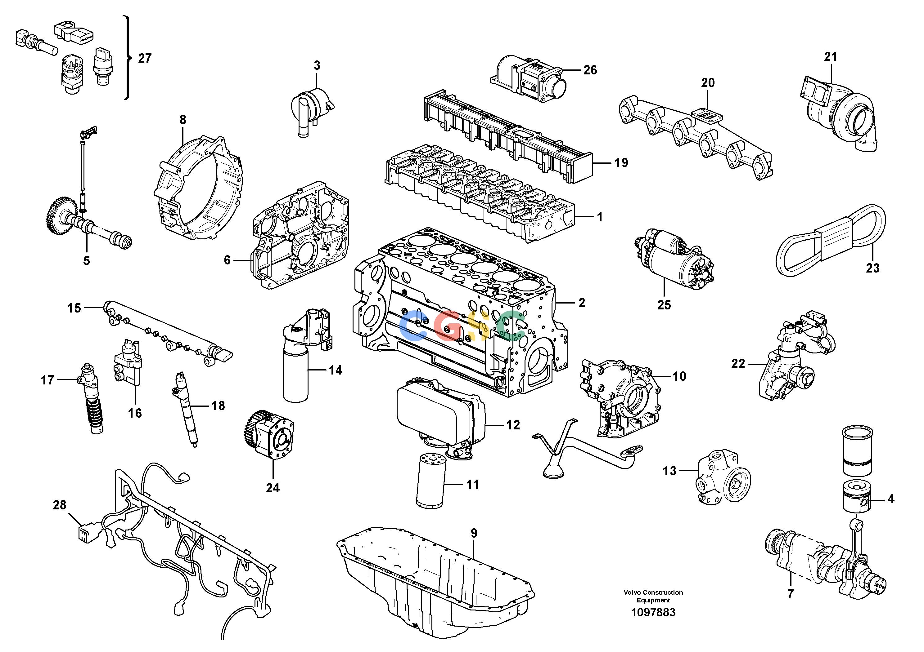 沃尔沃零件查询P7820D EngineS/N 720000 - S/N 725000 - NoneNone12807799Autodata Volvo online