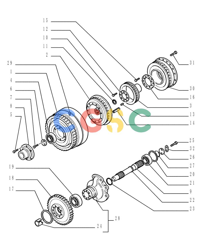 纽荷兰零件查询(D150) - CRAWLER DOZER (1/05-) (1.200[04]) - TORQUE CONVERTER - COMPONENTS New Holland Constructuion