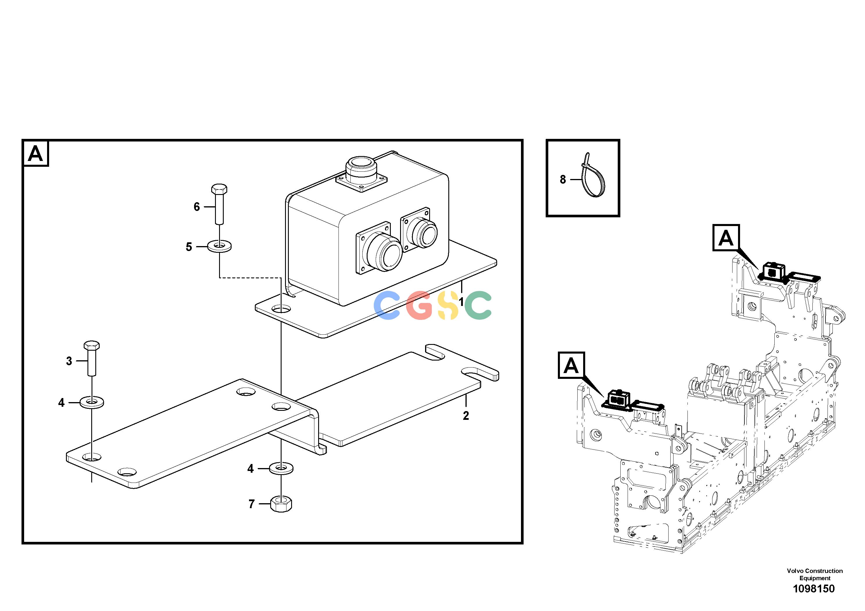 沃尔沃零件查询VDT121 Distribution box on screed for EPMVDT121 P7820C/P8820C NoneNoneNoneAutodata Volvo online