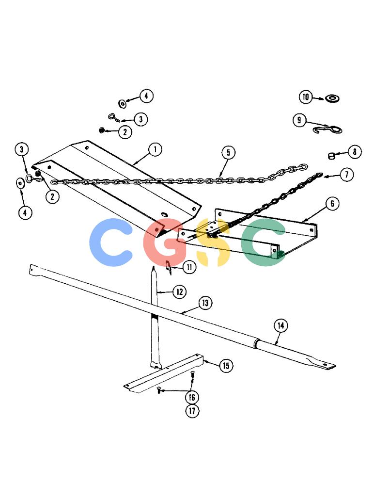 凯斯零件查询(133) - CASE TWINE TIE RECTANGULAR BALER (1/57-12/62) (32) - BALE LOADER AND WAGON HITCH ATTACHMENT Case Agriculture