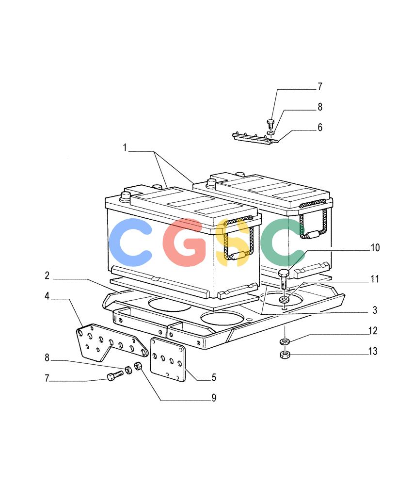 纽荷兰零件查询(FL175) - CRAWLER LOADER (N.A. VERSION) (6/92-) (6.701[01]) - BATTERY - SEAT AND SUPPORT New Holland Constructuion