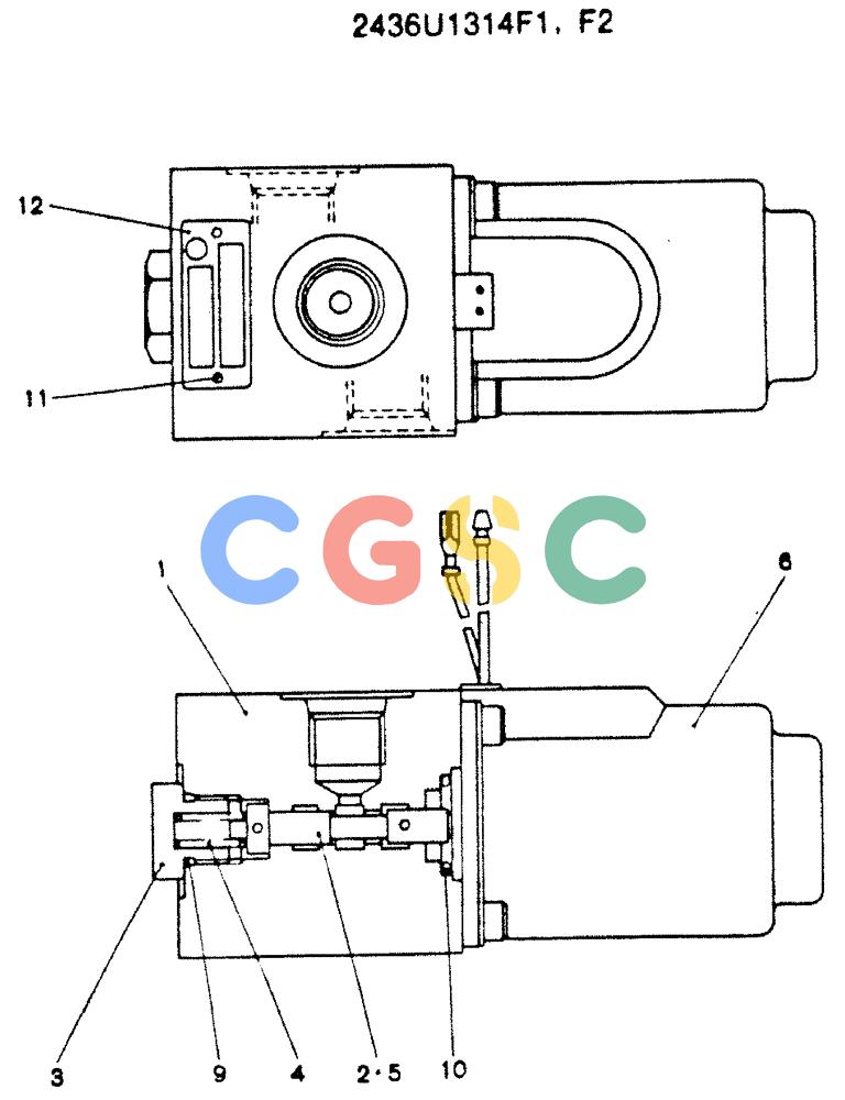 神钢零件查询(MD140C) - EXCAVATOR ASN YPU00501 (1/80-12/06) (12-024) - VALVE ASSY, SOLENOID - 2436U1314F1-F2 Kobelco