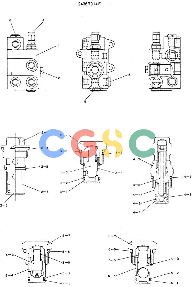 神钢零件查询(MD240C) - EXCAVATOR ASN LLU00601 (1/80-12/06) (16-004) - MANIFOLD ASSY Kobelco