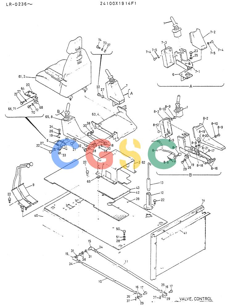 神钢零件查询(K914) - EXCAVATOR ASN LR-0143 (1/79-12/03) (03-011) - CONTROL ASSY (FOR LOADING ATT) (FOR EUROPE WRIST CONTROL TYPE) Kobelco