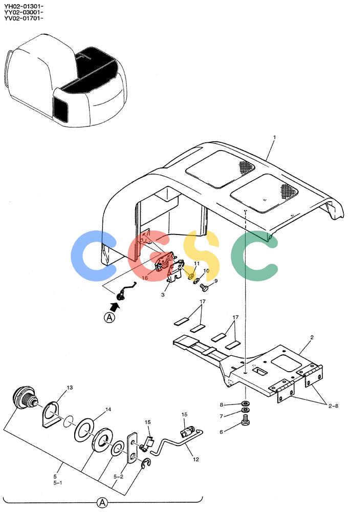 神钢零件查询(ED150-1E) - BLADE RUNNER EXCAVATOR/DOZER ASN YL05-00555 (11/03-12/04) (01-043) - COVER ASSY Kobelco