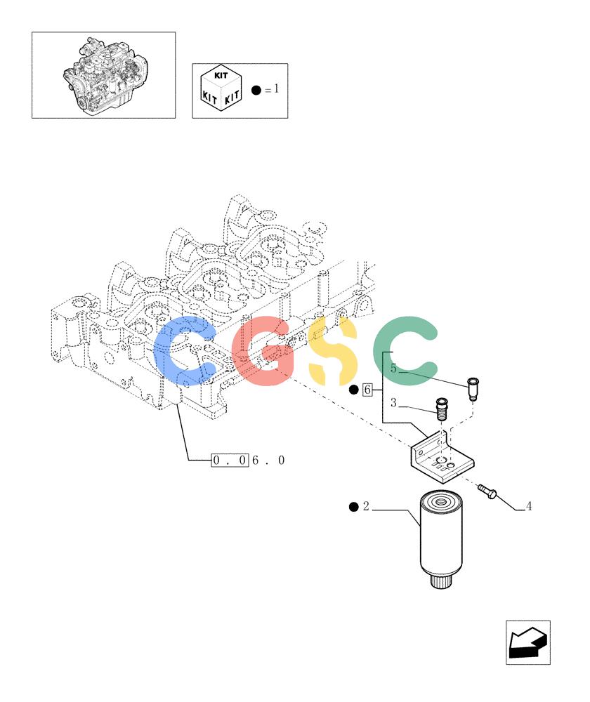 神钢零件查询(F4GE9684C J600) - ENGINE 504124795 - 920019900 (1/13-) (0.20.0[01]) - FUEL FILTER (504054973) Kobelco