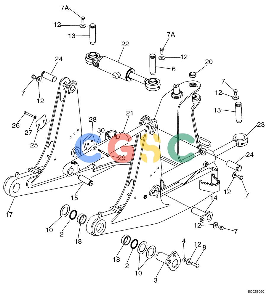 纽荷兰零件查询(DC75) - CRAWLER DOZER (8/04-) (09-01) - FRAME, LIFT - CYLINDERS, MOUNTING New Holland Constructuion