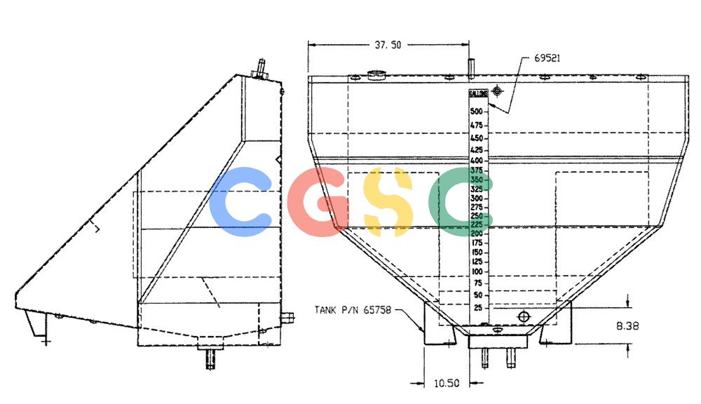 凯斯零件查询(FLEX-AIR) - APPLICATOR (1995-1997) (2/95-2/97) (12-018) - DECAL LOCATION WET TANK, FLEX - AIR Case Agriculture