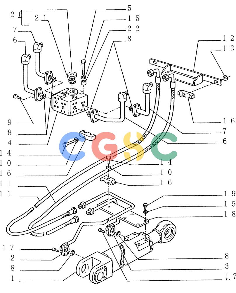 纽荷兰零件查询(FD145) - CRAWLER DOZER (N.A. VERSION) (10/98-) (9.522[04]) - RIPPER (PD) - LIFT CYLINDERS PIPING - OPTIONAL CODE 76030342 New Holland Constructuion