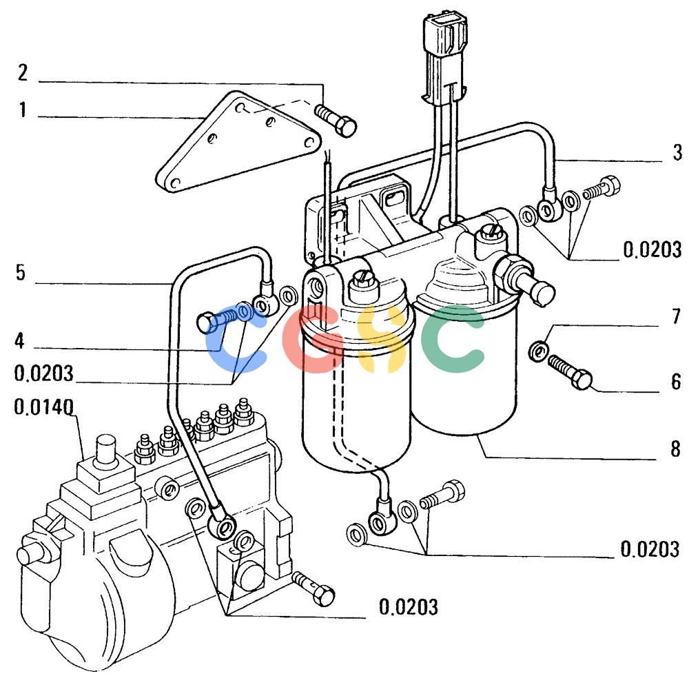纽荷兰零件查询(FD14E) - CRAWLER DOZER (95.6410[001]) - WINTERIZATION-FUEL FILTER New Holland Constructuion