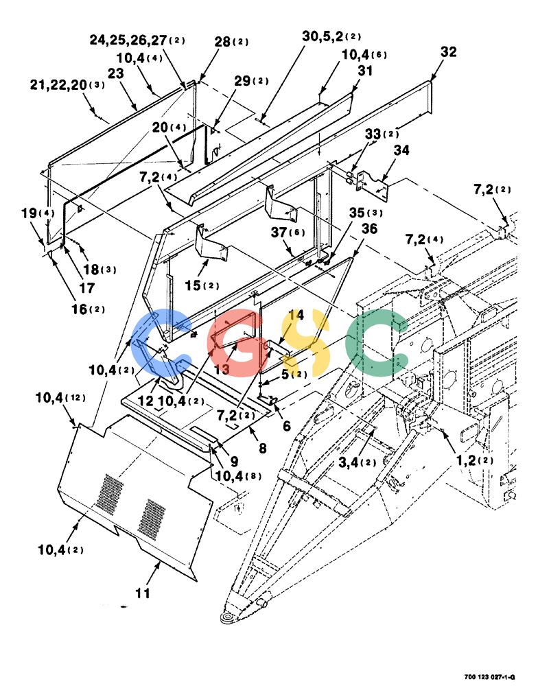 凯斯零件查询(8575) - CASE IH MID-SIZE RECTANGULAR BALER (NORTH AMERICA) (1/95-12/00) (07-010) - MAIN SHIELDS ASSEMBLY-RIGHT Case Agriculture