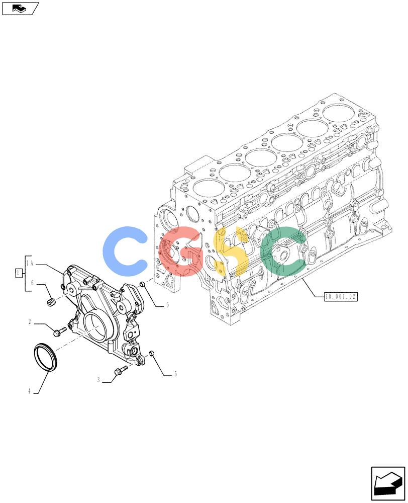 神钢零件查询(F4GE9684B J605) - ENGINE 5801385851 - 84369828 (1/13-) (10.102.02) - CRANKCASE COVERS (4894734) Kobelco