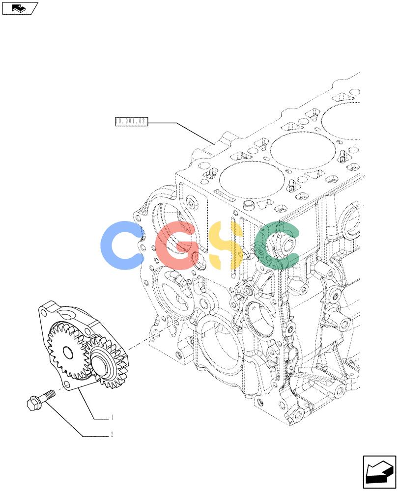 纽荷兰零件查询(F5CE5454C*A003) - ENGINE 504387948 - 84171653 (10.304.01 [01]) - PUMP, ENGINE OIL & RELATED PARTS (504154680) New Holland Constructuion
