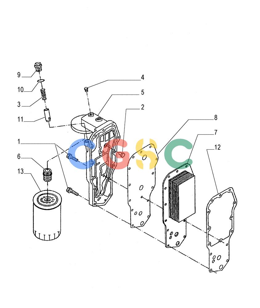 纽荷兰零件查询(FL145) - CRAWLER LOADER (N.A. VERSION) (11/98-) (0.313[01]) - HEAT EXCHANGER - OIL FILTER New Holland Constructuion