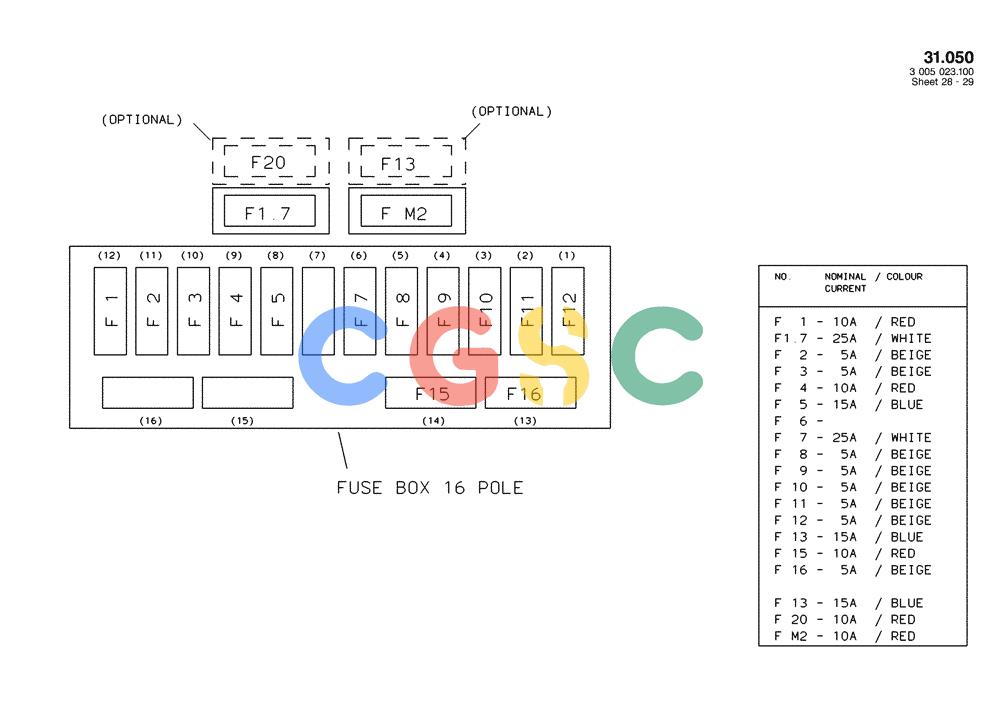 纽荷兰零件查询(EC450) - CRAWLER EXCAVATOR (SN: 750001-UP) (11/99-) (31.050[016]) - ELECTRICAL COMPON. I.CIRCUIT DIAGRAM PAGE 16(S/N 750001-UP) New Holland Constructuion