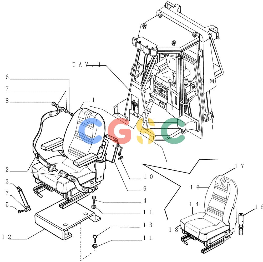 纽荷兰零件查询(DC150LT) - CRAWLER DOZER (6/00-) (5.652[03]) - ROPS CAB - COMPONENTS New Holland Constructuion