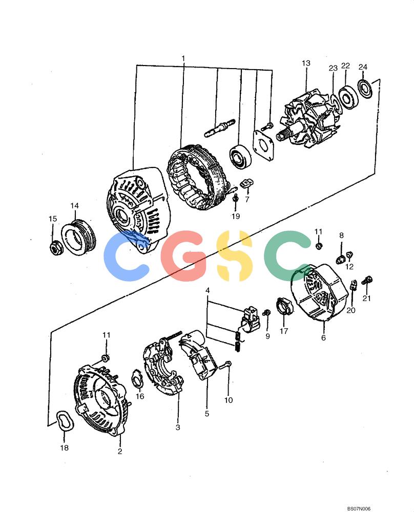 纽荷兰零件查询(D95B) - CRAWLER DOZER TIER 3 (3/08-) (04-02) - ALTERNATOR ASSY New Holland Constructuion