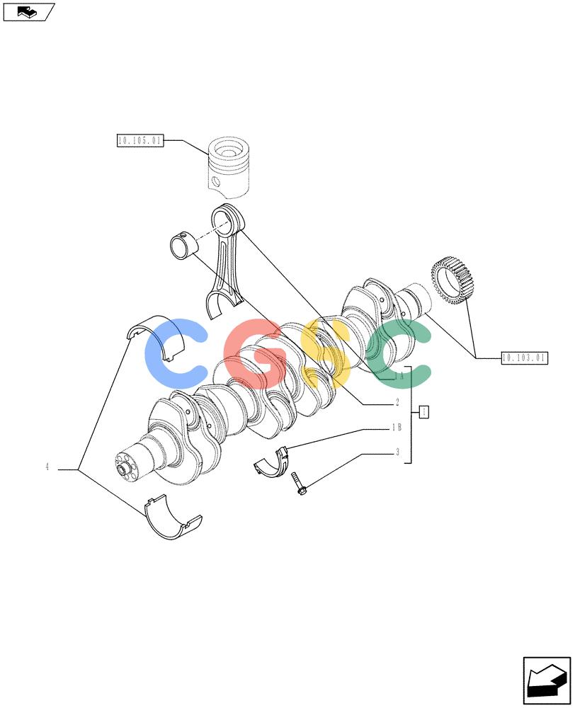神钢零件查询(F4GE9684B J605) - ENGINE 5801385851 - 84369828 (1/13-) (10.105.02) - CONNECTING ROD (504264406) Kobelco