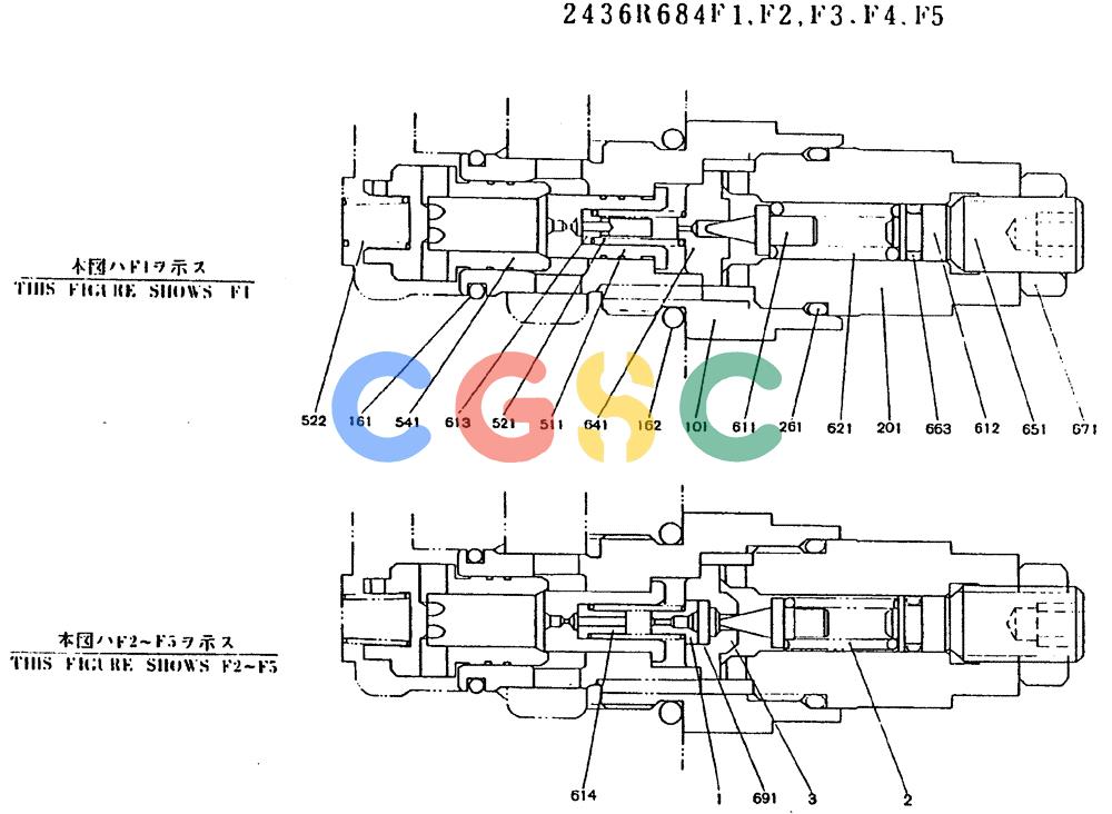 神钢零件查询(MD180LC) - EXCAVATOR ASN YG0647 (1/80-12/06) (11-003) - VALVE ASSY, PORT RELIEF Kobelco