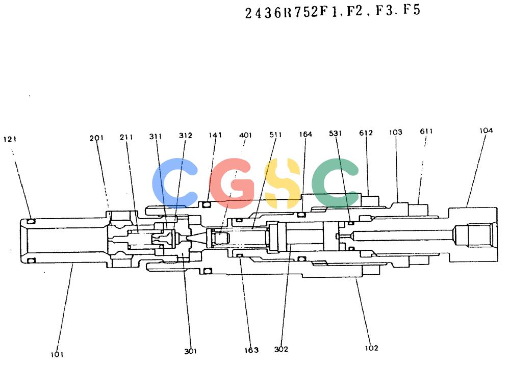 神钢零件查询(MD240BLC) - EXCAVATOR ASN LL1488 (1/80-12/06) (11-005) - VALVE ASSY, PORT RELIEF Kobelco