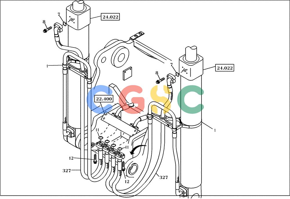 纽荷兰零件查询(EC160) - CRAWLER EXCAVATOR (4/99-) (20.600[001]) - HYDRAULIC SYSTEM BOOM CYLINDERS (S/N 716001-UP) New Holland Constructuion
