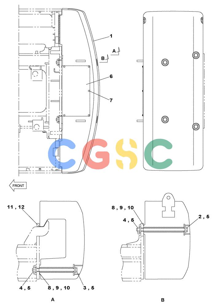 纽荷兰零件查询(E805) - CRAWLER EXCAVATOR TIER 3 (7/06-) (09-004-00[01]) - COUNTERWEIGHT - SOUNDPROOFING New Holland Constructuion