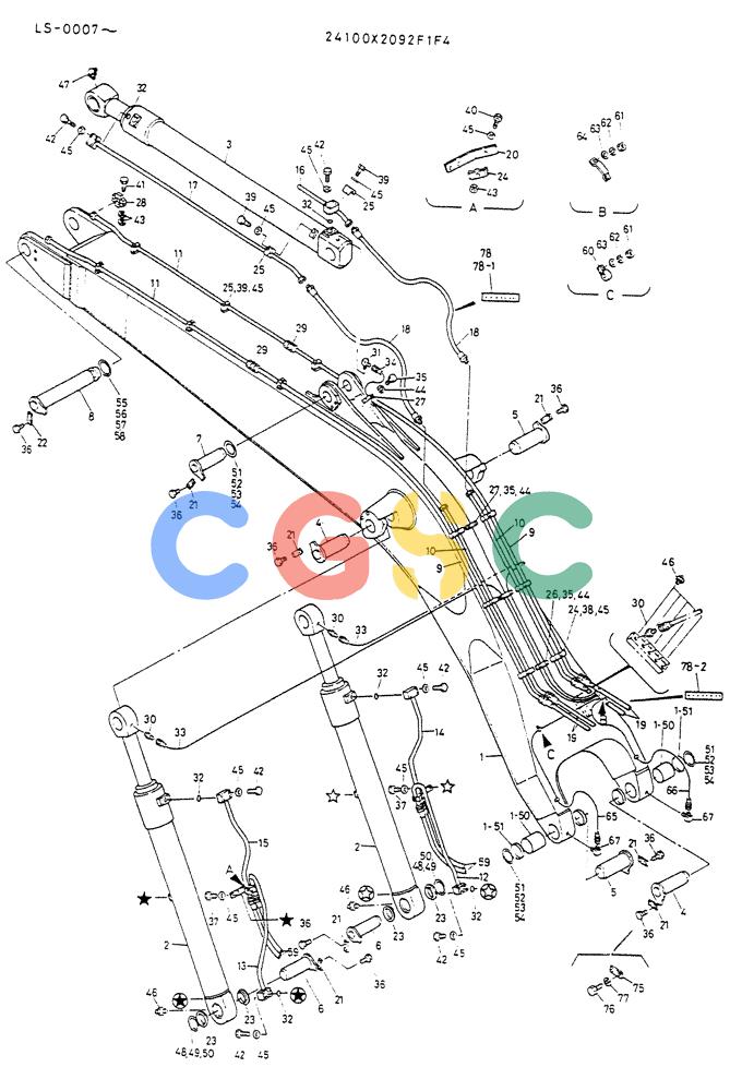 神钢零件查询(K916LC) - EXCAVATOR ASN YS0119 (1/87-12/03) (07-001[02]) - BOOM ASSY Kobelco