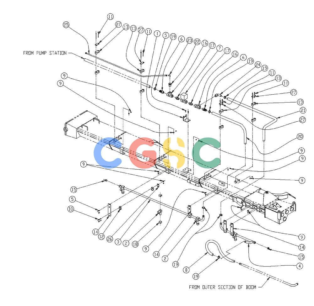 凯斯零件查询(438) - FLEX-AIR APPLICATOR - 1999 (2/99-3/03) (18-004) - WET BOOM, 2.5, LH, INNER Case Agriculture