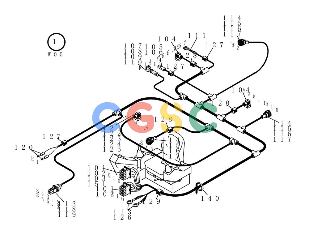 纽荷兰零件查询(EC215) - CRAWLER EXCAVATOR (11/99-) (32.113[001]) - CABLE HARNESS UPPER CARRIAGE (S/N 721656-UP) New Holland Constructuion